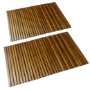 vidaXL Bathmat with Rubber Backing Bath Runner Bathroom Mat Acacia Hardwood