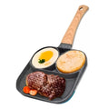 Frigideira Antiaderente Com 3 ou 4 Divisórias Fritar Ovo Bacon Carne Frango Lanche Multiuso
