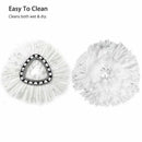 Refil Cabeça de Esfregão Microfibra Triangular - Reposição Lavável