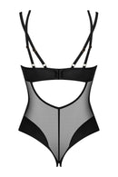 Crotchless Mesh Black Teddy: Obsessive Lingerie Ultimate Allure