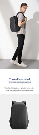 Kingsons mochila anti-roubo masculina, laptop de 15.6 polegadas, 180 graus aberto com carregamento USB, bolsa escolar à prova d'água para estudantes universitários meninos