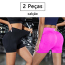 2 Peças, Calças Femininas de Ioga Com Controle de Barriga E bumbum, Cintura Alta, Leggings de Corrida, Shorts de Treino