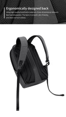 Kingsons mochila anti-roubo masculina, laptop de 15.6 polegadas, 180 graus aberto com carregamento USB, bolsa escolar à prova d'água para estudantes universitários meninos