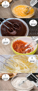 Misturador elétrico de alimentos, 800w, palitos duplos, batedor de ovos, massa, 5 velocidades, liquidificador de cozinha, creme, jam, pudim, milkshake, misturador manual