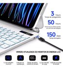 Teclado magnético para apple ipad pro 11 2018-2022 air 4 air 5 10.9 polegadas air 11 m2 2024 air 11 m3 2025