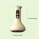 Massageador abdominal portátil recarregável USB com intensidade de ventosas Guasha ajustável para massagem de braço e pernas com compressa quente