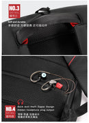 Kingsons mochilas masculinas 15 ''17'' laptop mochila carregador usb mochila anti-roubo para adolescente moda masculina viagem