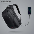 Kingsons mochilas masculinas 15 ''17'' laptop mochila carregador usb mochila anti-roubo para adolescente moda masculina viagem
