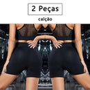 2 Peças, Calças Femininas de Ioga Com Controle de Barriga E bumbum, Cintura Alta, Leggings de Corrida, Shorts de Treino