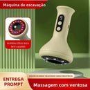 Massageador abdominal portátil recarregável USB com intensidade de ventosas Guasha ajustável para massagem de braço e pernas com compressa quente