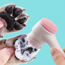 1 peça-limpador de patas de animais de estimação de silicone e escova de massagem-ferramenta de limpeza de cães de dupla face para casacos e garras saudáveis