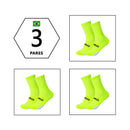 3 Pares，Meias de ciclismo respiráveis，Meia de yoga antiderrapante，Meias para corrida ao ar livre，Meias de poliéster