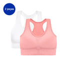 2 Peças, Sutiã esportivo sem costura, Push up respirável à prova de choque feminino cropped top, Sutiã esportivo, Roupa íntima