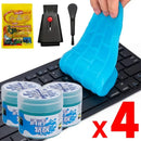 Gel Limpeza Universal 4 em 1 Teclado Carro Escova - Slime Removedor Poeira