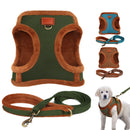 Conjunto de arnês e coleira super quente para cães, colete acolchoado de pele macia com chumbo para caminhada de animais de estimação, chihuahua, filhote de cachorro, cães pequenos e médios