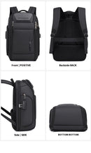 Mochila Negócios 35L Anti-Roubo Senha Impermeável