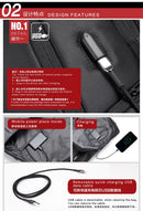 Kingsons mochilas masculinas 15 ''17'' laptop mochila carregador usb mochila anti-roubo para adolescente moda masculina viagem