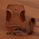 Conjunto de arnês e coleira super quente para cães, colete acolchoado de pele macia com chumbo para caminhada de animais de estimação, chihuahua, filhote de cachorro, cães pequenos e médios