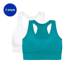 2 Peças, Sutiã esportivo sem costura, Push up respirável à prova de choque feminino cropped top, Sutiã esportivo, Roupa íntima