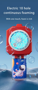 Máquina de Bolhas Automática Gatling 10 Buracos - Brinquedo Elétrico Infantil