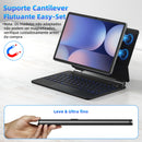 Teclado Mágico Português Bettdow Samsung Galaxy Tab S11/S10/S9/S8/S7 - Touchpad Retroiluminado Suporte Caneta