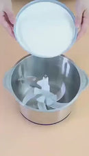 Processador Alimentos Elétrico 5L Aço Inox 304 - Moedor Carne Triturador Vegetal Multifuncional