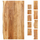 vidaXL Bath Counter Top Wooden Vanity Top with Live Edges Solid Wood Acacia